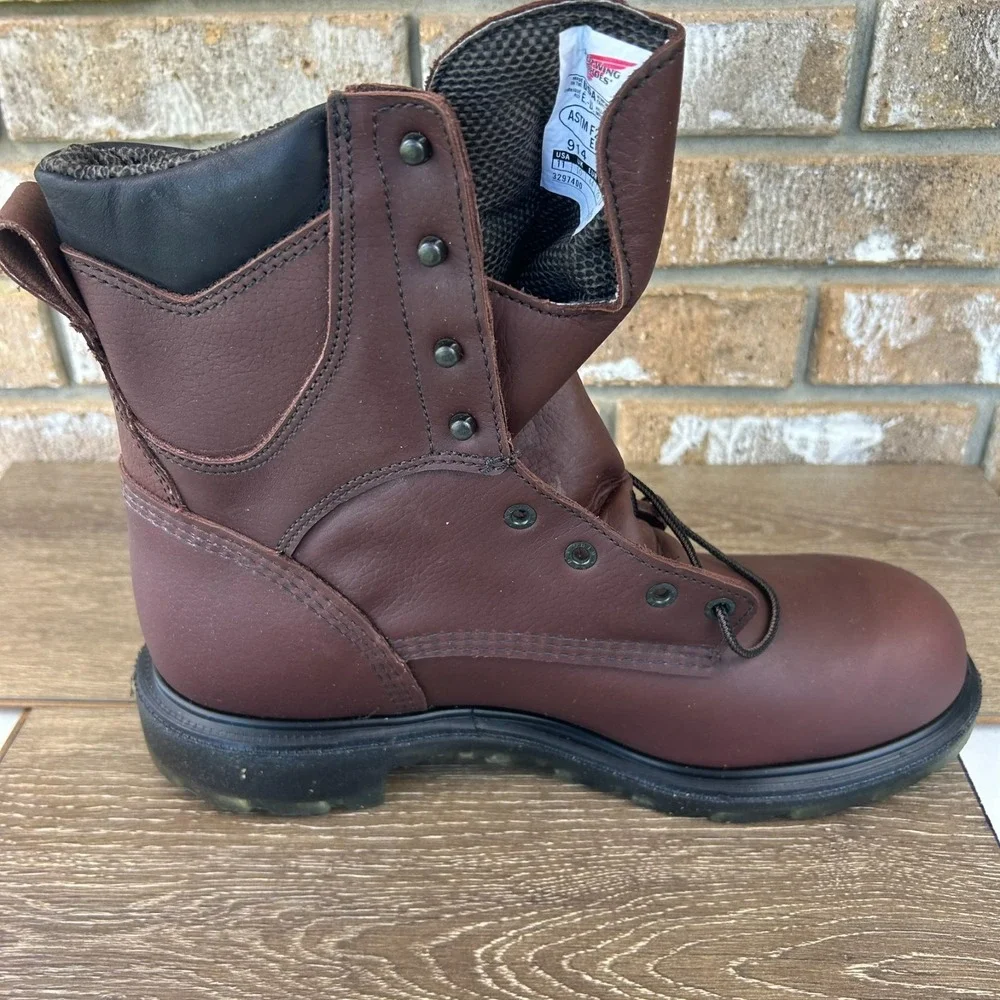RedWing 914 SuperSole 2.0 8in Work Boots Mens 11D Brown Goretex Lace Up USA NEW